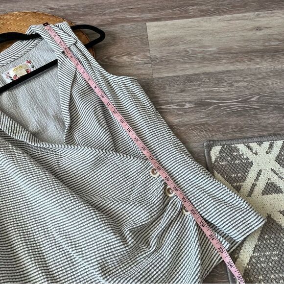 Anthropologie maeve striped collared wrap sleeveless top women’s size XL - Picture 4 of 8